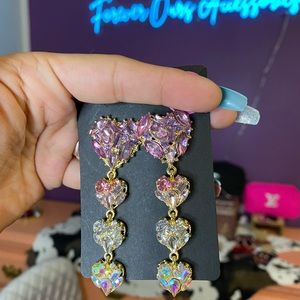 Large heart ombré earrings Valentine’s Day